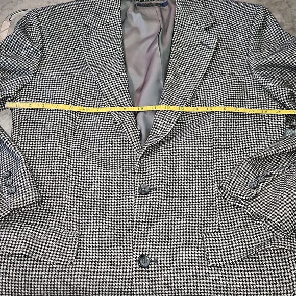 Vintage Brooks Bothers Houndstooth Camel Hair Sports Coat Blazer Jacket Size 41L - Picture 12 of 14